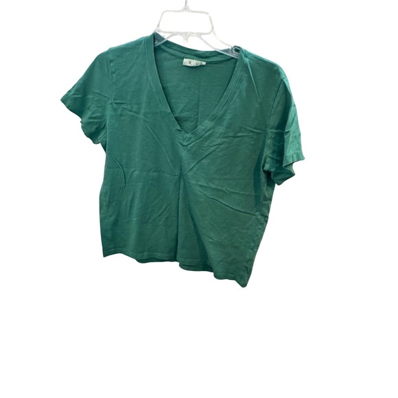 Madewell Tops - Madewell Green whisper Cotton V-Neck Short Sleeve T-Shirt Womens  cl
